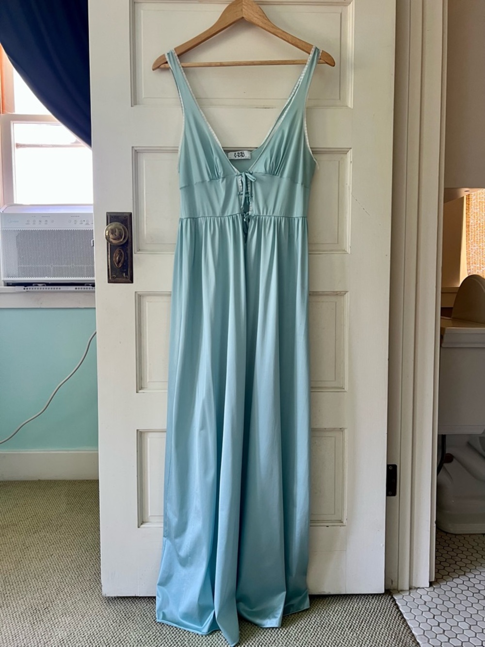 Vintage Front Tie Maxi Nightgown